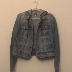 Hooded jean jacket